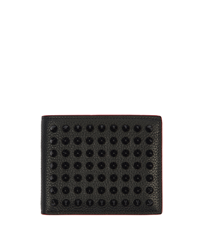 Louboutin Studded Black Wallet, front view